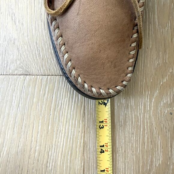 Minnetonka Moccasin Tan Leather Driving Loafers Moc Toe Made in USA Men\'s 12 main image 7